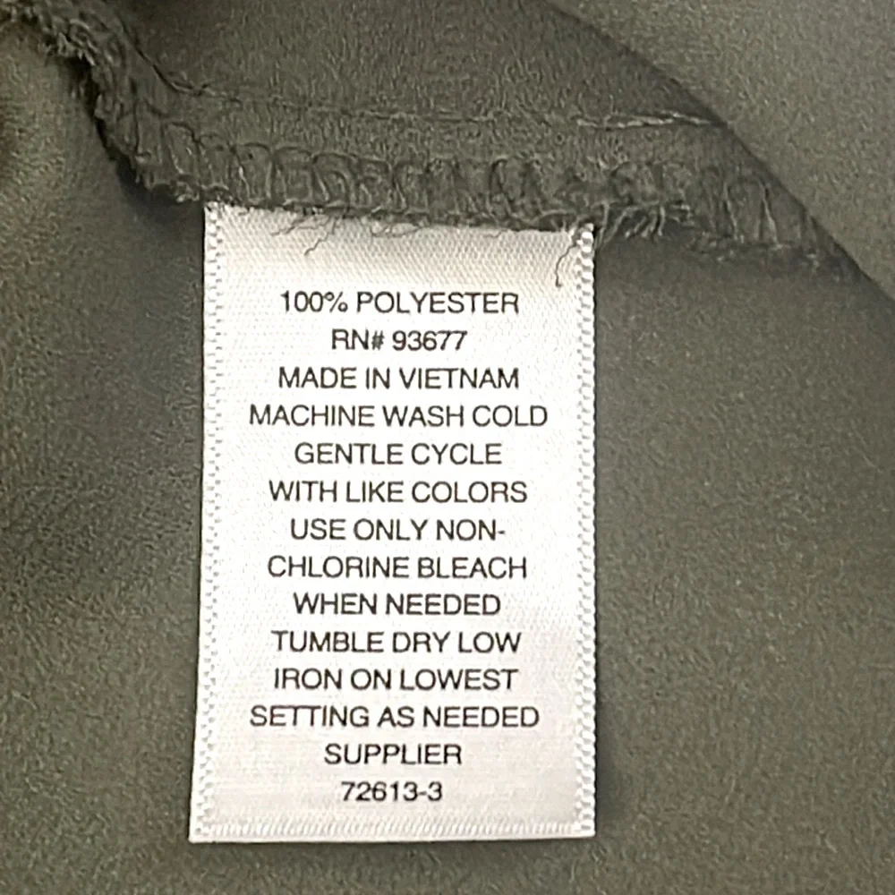a.n.a. Olive Green Ruffle Hem Blouse - Picture 5 of 6